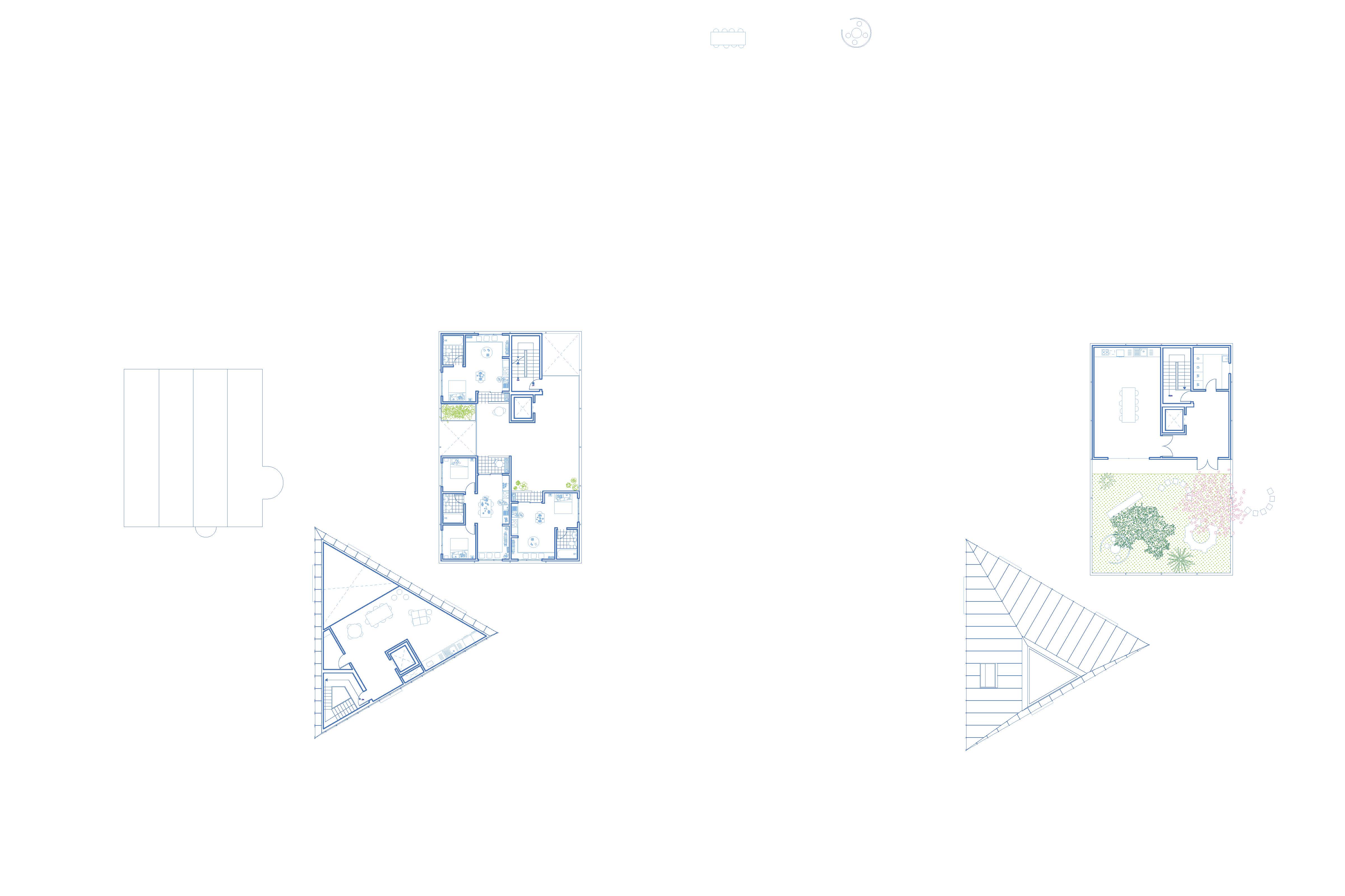 Roofscape with gardens and outdoor kitchens