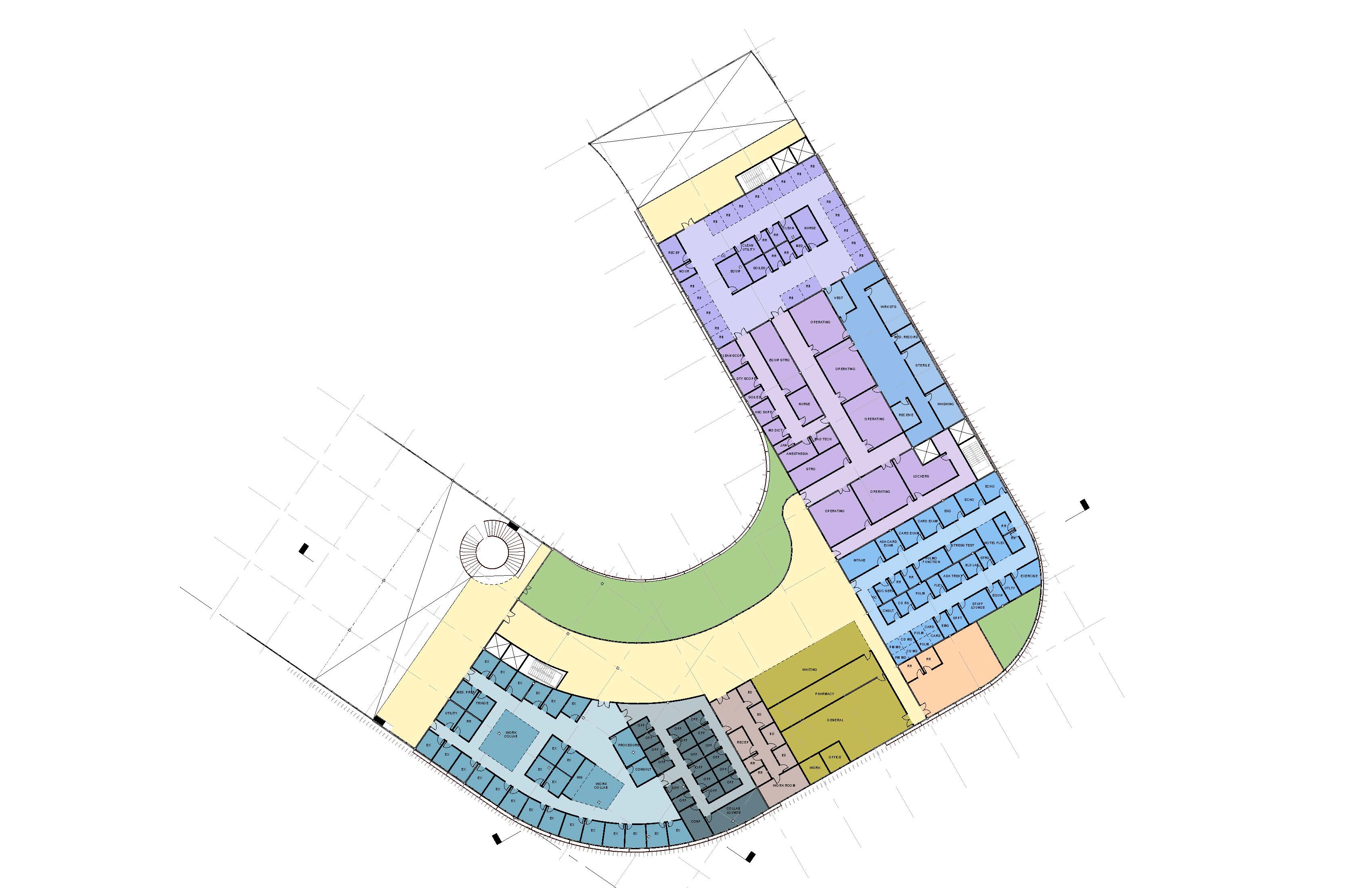 Roofscape with gardens and outdoor kitchens