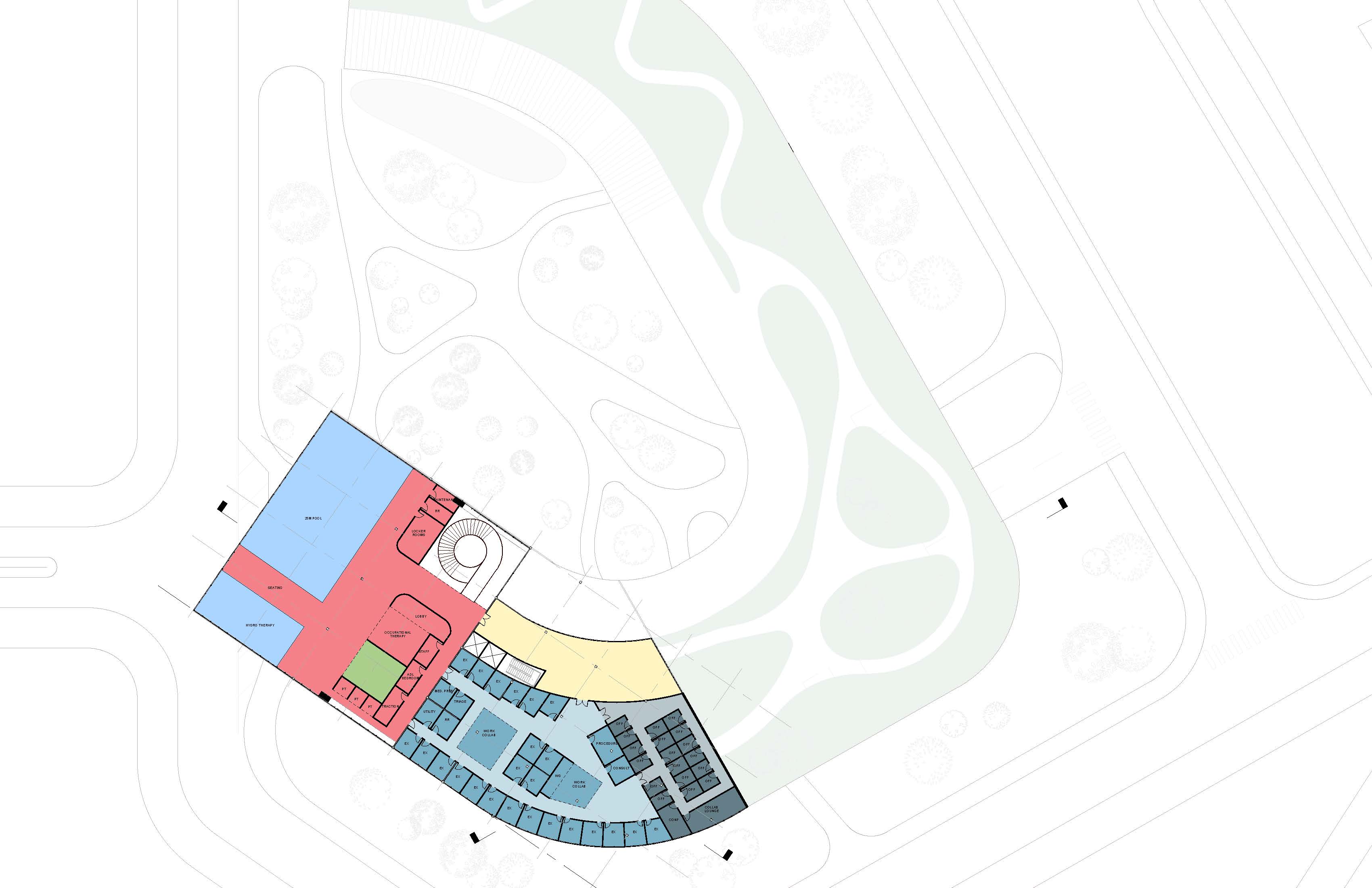 Roofscape with gardens and outdoor kitchens